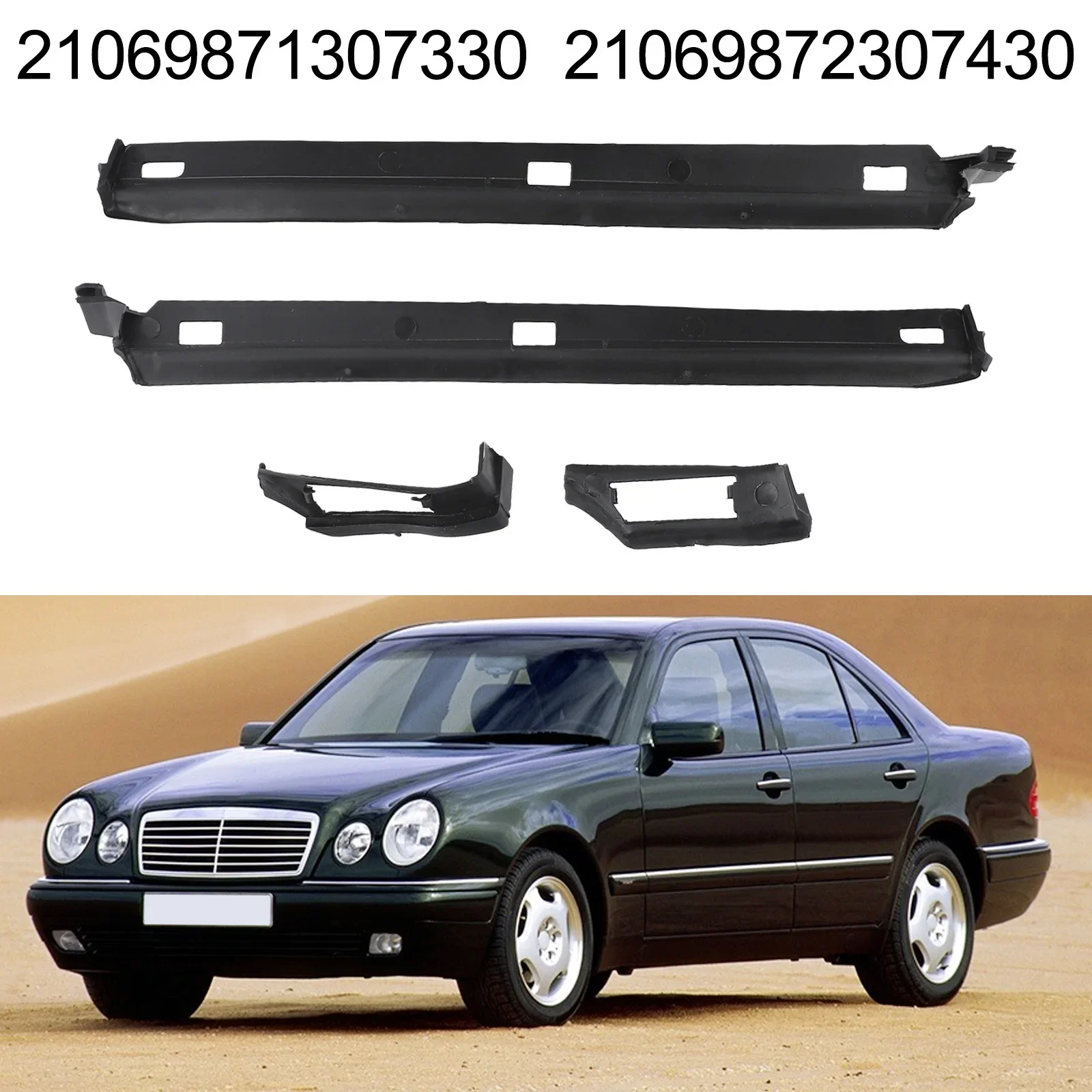 

4 Pack Front FFor EndFor Er SFor Eals for MFor ErcFor EdFor Es For E Class W210 (1996 2002) Anti ABS MatFor Erial