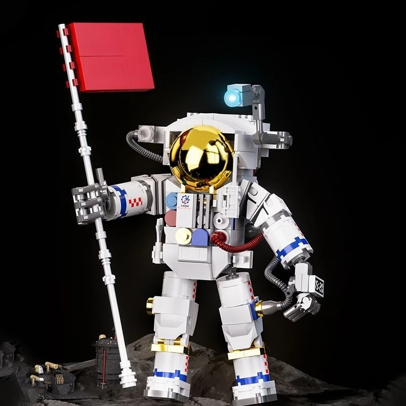 Blocs de construction d'astronautes de 17cm, figurine de dessin animé, modèle Fidgets, jouets d'assemblage, Surprises d'anniversaire pour enfants, cadeaux pour enfants, filles et petit ami