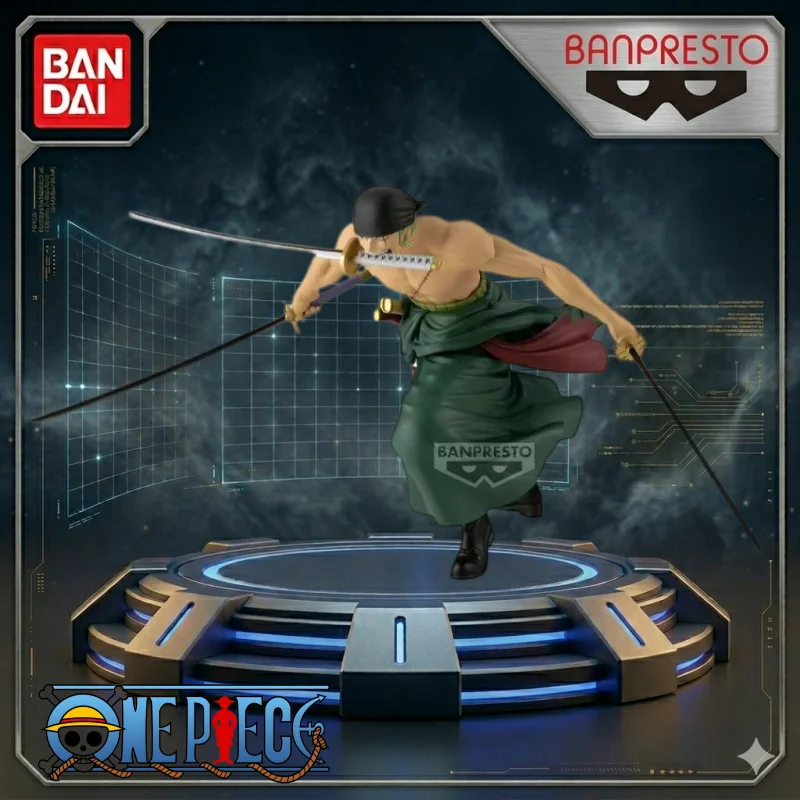Original Genuine Bandai Banpresto One Piece Grandista Roronoa Zoro Ii In Stock Pvc Anime Collector Figure Model Doll Toys Gift