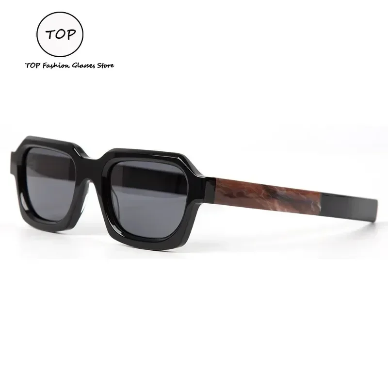 Fashion Men's and Women Pair of Sunglasses Sheet Small Frame Square Personality To Create A Hundred Street Shot Striped Glasses