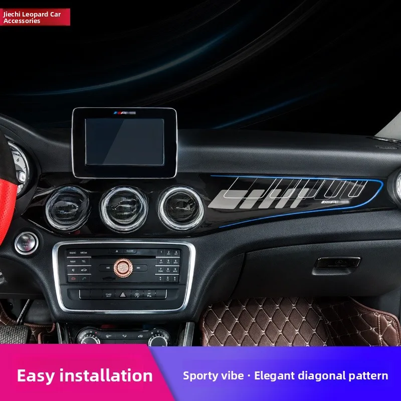 

Carbon Fiber CLA200/220 Instrument Panel Decal GLA Modin Center Console Stier Air Outlet Decoration Ac...