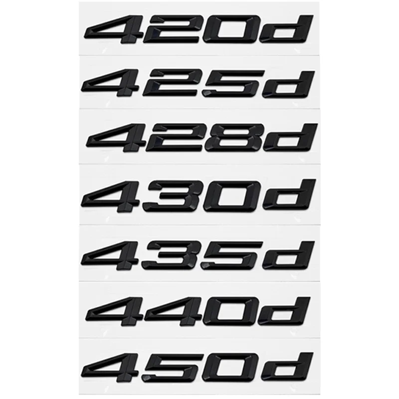 

3D ABS Car Trunk Letters Logo Decals Badge Emblem Sticker For BMW 4 Series 420d 425d 428d 430d 435d 440d F32 F33 F36 G22 G23 G26