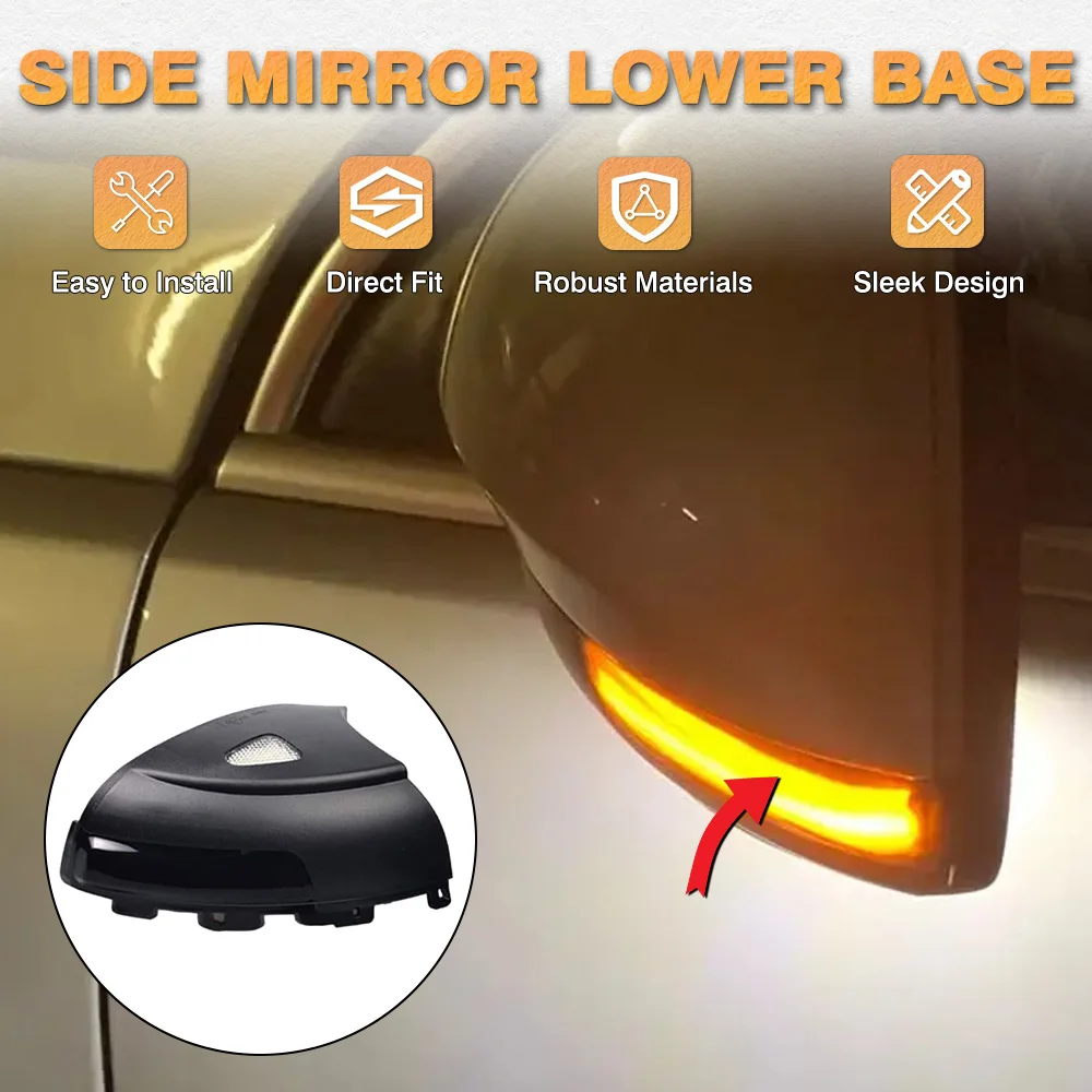 

2Pcs Car LED Dynamic Blinker Turn Signal Light Side Rearview Mirror Indicator For VW Tiguan MK1 2008-2016 Sharan 2012-2015
