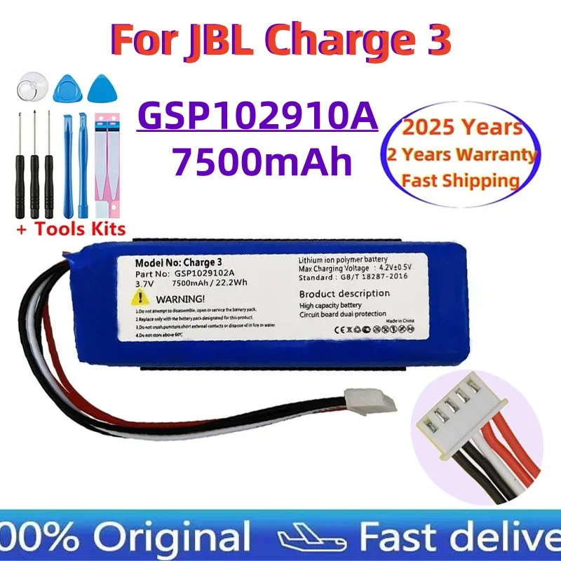 

Original New For JBL Charge 3 GSP1029102A CS-JML330SL 7000mAh Replacement Loudspeaker Speaker Battery Batteria Batteries Akku