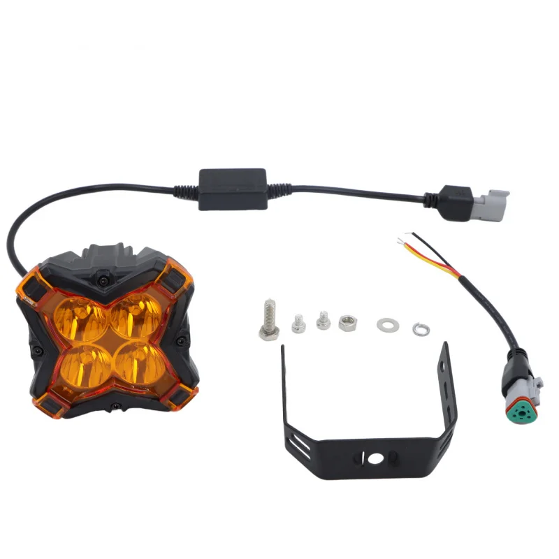 For Cars Trucks Motorcycles SUVs Off-Road Vehicles High Power 4inch Yellow Daytime Running LED Fog Light