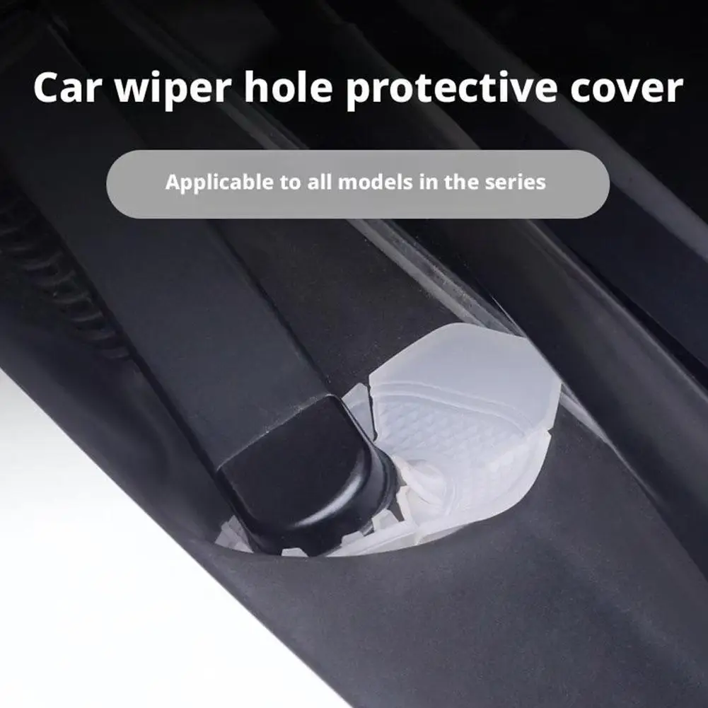 Car Wiper Hole Protection Cover Wiper Dustproof Protection Protective Cover Silicone Anti-Leaf Cover Anti-clogging P3Y8