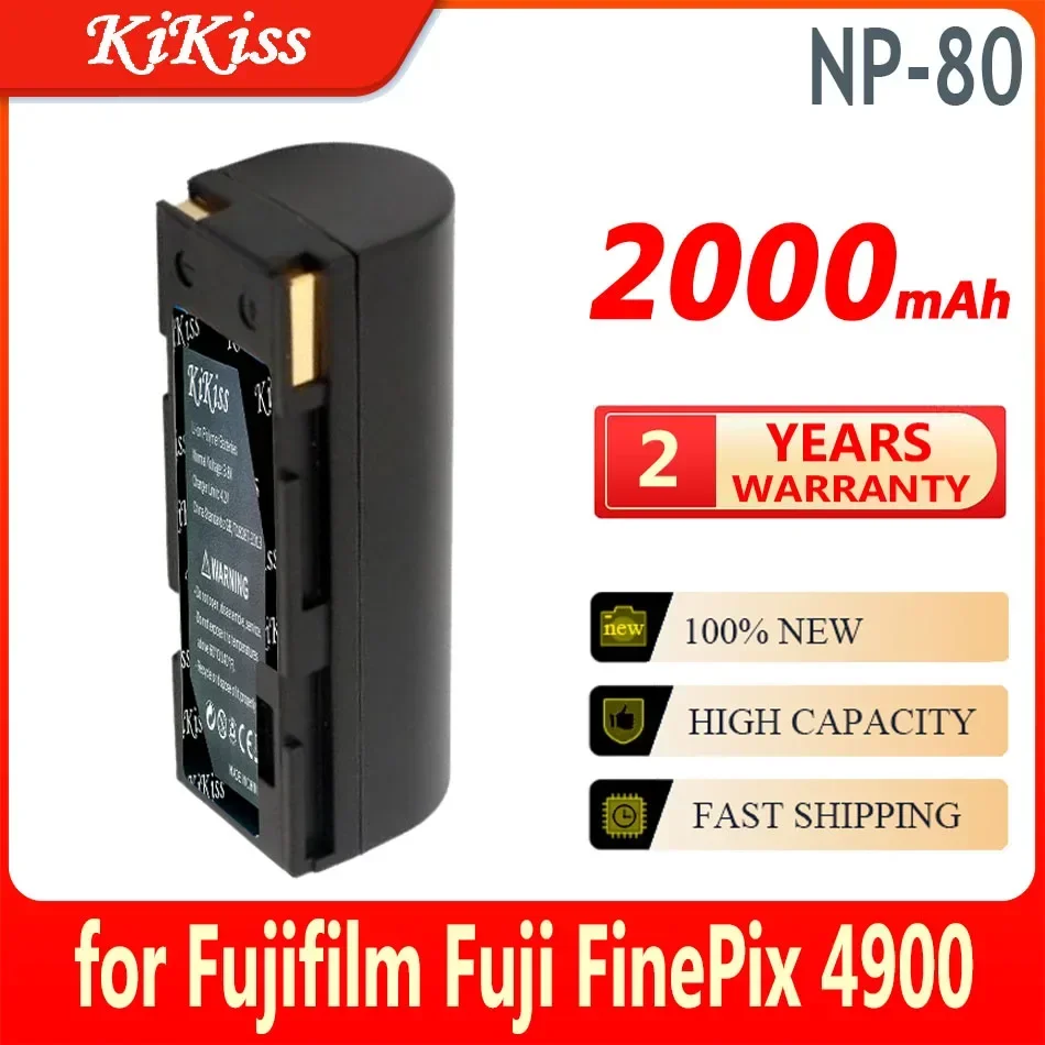 

KiKiss Battery NP-80 (MX1700) 2000mAh for Fujifilm Fuji FinePix 4900 4800 Zoom MX-1700 MX-2700 MX-2900 MX-4800 R-D1