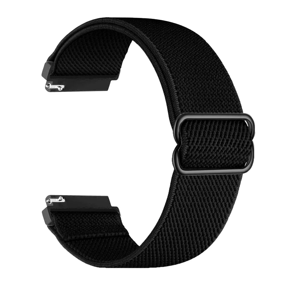 20mm 22mm Elastic Nylon Loop Strap for Samsung Galaxy Watch 4 5 6 7 40/44mm Pro Calssic 42/46mm Band Huawei Gt2/3 Amazfit Gts2/4