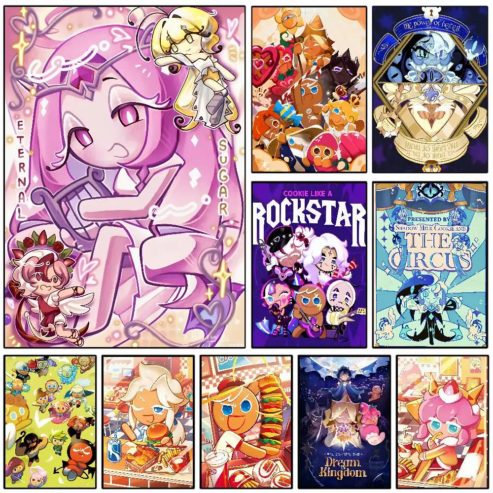 Game C-Cookie Run Kingdom Poster Perfect Sticker Self Adhesive Art Designed for Home Dining Office Spaces