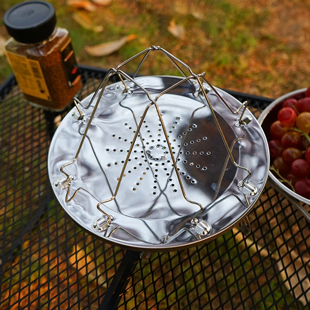 

2 Pcs Outdoor Toaster Stainless Steel Foldable Rack Bread Holder Camping Picnic BBQ Grill Racks Toasting Shelf
