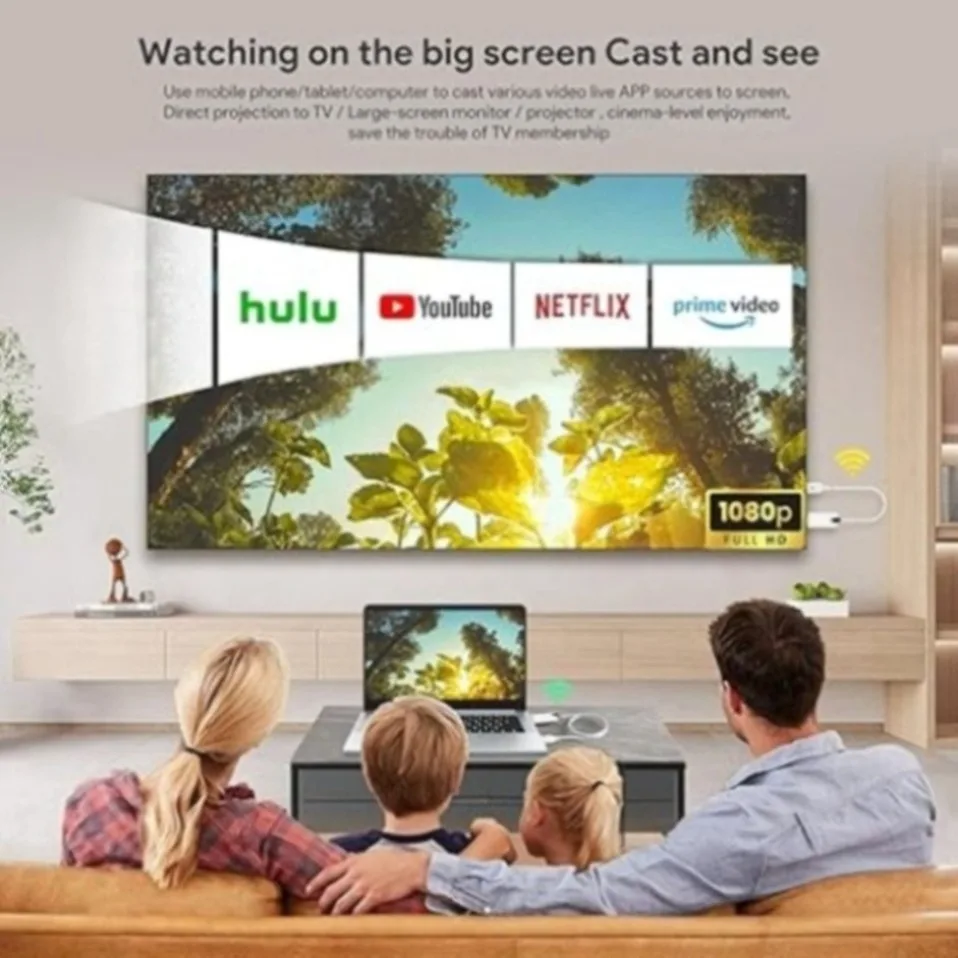 5G 1080P 30M HDMI-Compatible Video Audio Transmitter Receiver Extender Display USB Adapter Dongle For TV Box Monitor Projector view 5