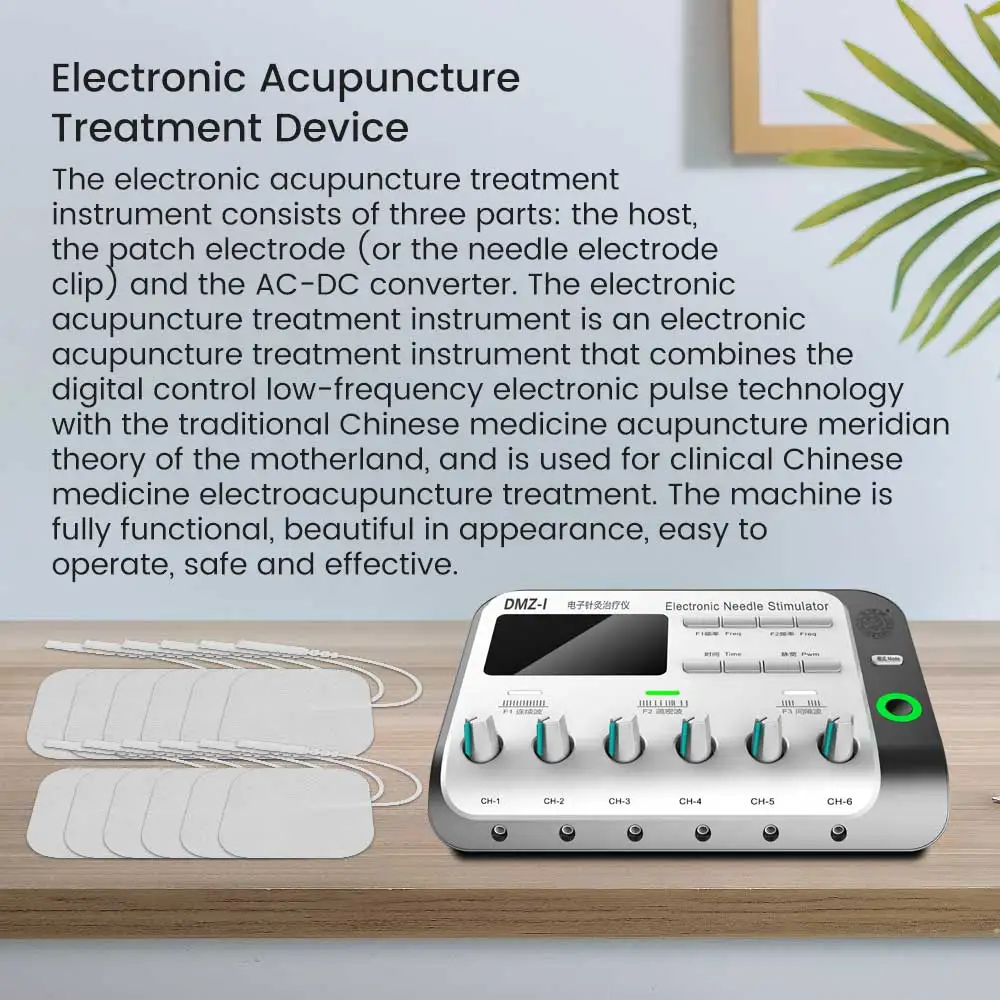 6 Output Electric Electroacupuncture Acupuncture Needle Body Muscle Stimulator Physiotherapy TENS Machine Relax Massager Device