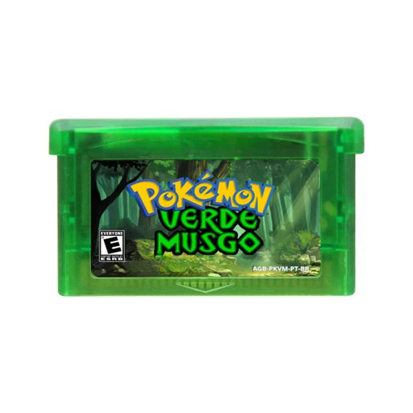 Pokemon Card GBA Game Cartridge 32 Bit Video Game Console Card Pokemon Verde Musgo BR Portuguese for GBA/NDS