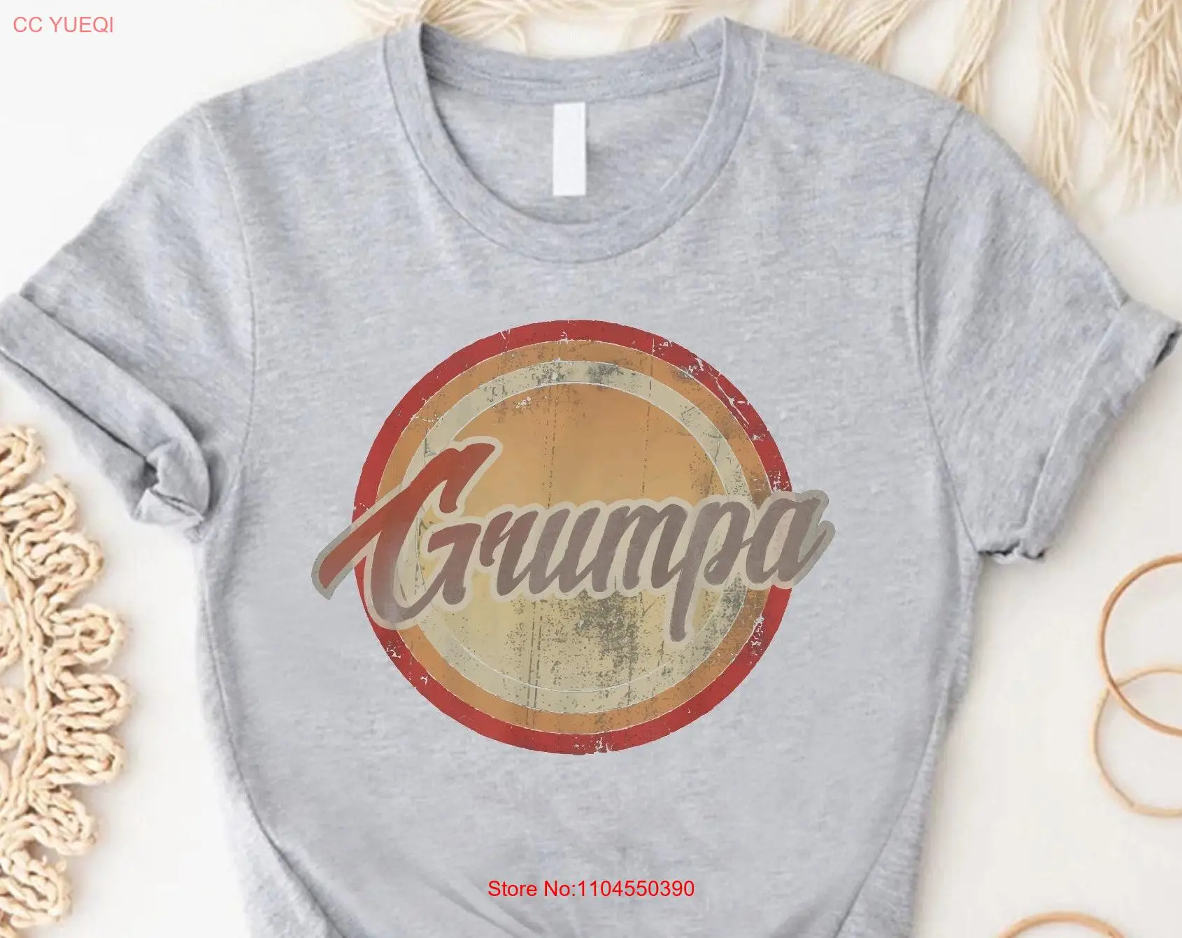 تي شيرت Grumpa المتعثر بتصميم عتيق للجد من Grandkids Fathers Day حياة الجد الرائعة للأب