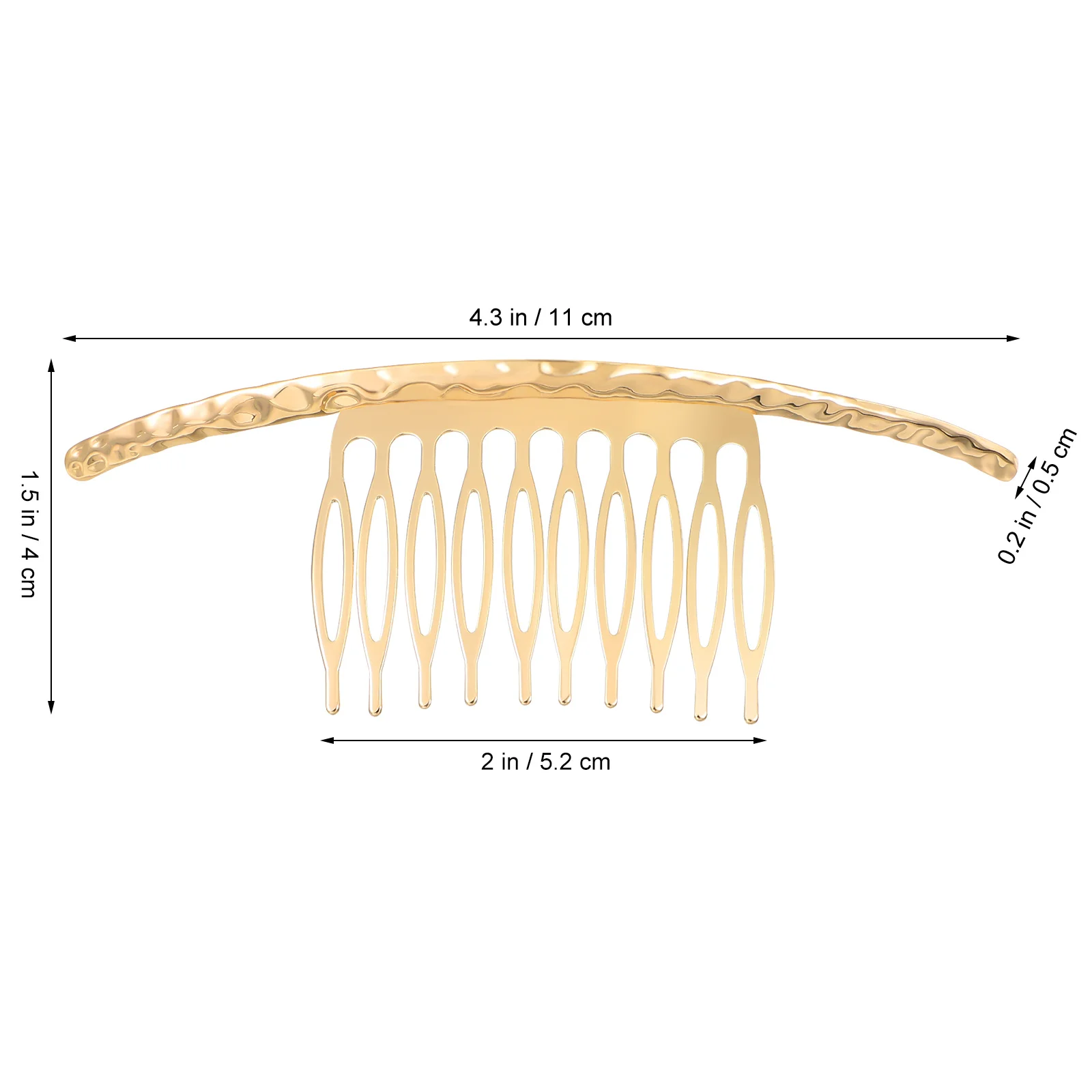 

SHERCHPRY 2Pcs Women's Straight Hair Comb Rhinestones Metal French Hairpin Styling Alloy Headdress Korean Simple Clip