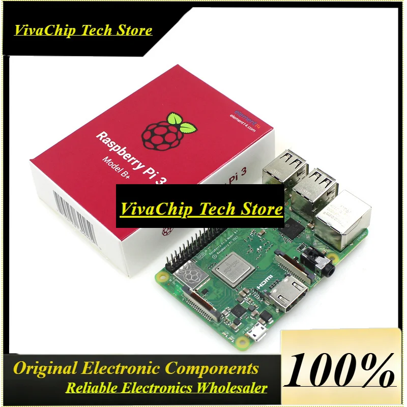 VoFSRaspberry Pi 3rd Generation B Type Official British Made 3B 3B+ Raspberry Pi Development Board Bluetooth WiFi Kit Learning