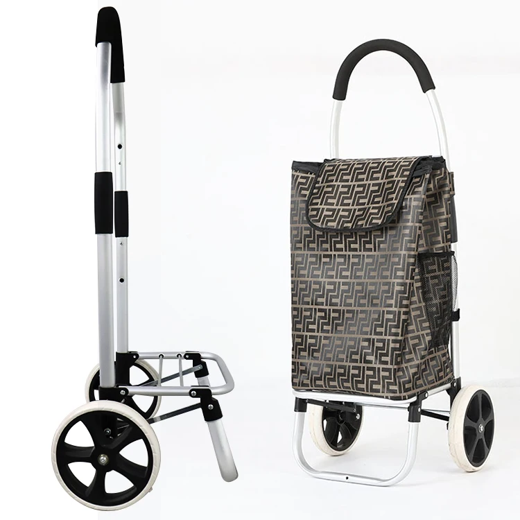 New Shopping Trolley Bag Portable Market Trolley Carts Shopping Bag Shop Trolley With Wheels Carton Plastic Folding