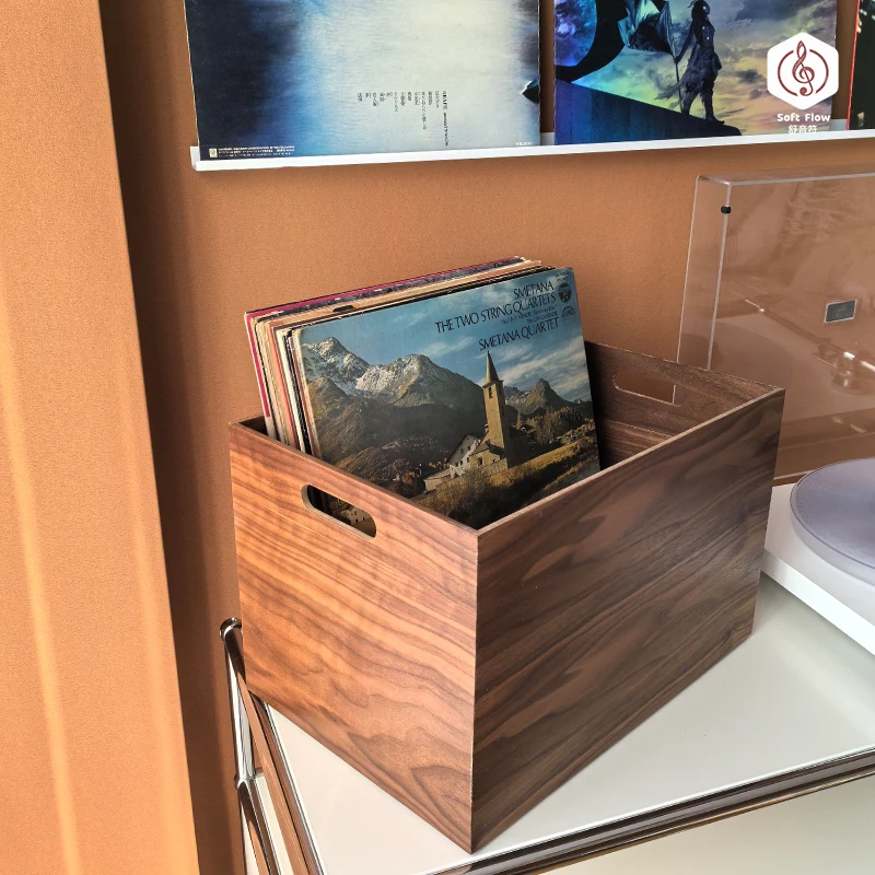 2インチlpアルバム用黒色ビニールレコード収納ボックススタンド、卓上自立型サウンドオーガナイザー、家の装飾収納ソリューション