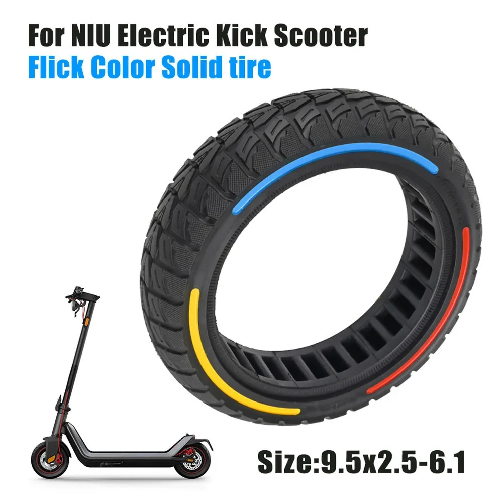 

9.5 Inch 9.5*2.5 Color Solid Tyre Non-slip Tire 9.5x2.50-6.1 For-XIAONIU KQI3 Electric Scooter Rubber Solid Tires