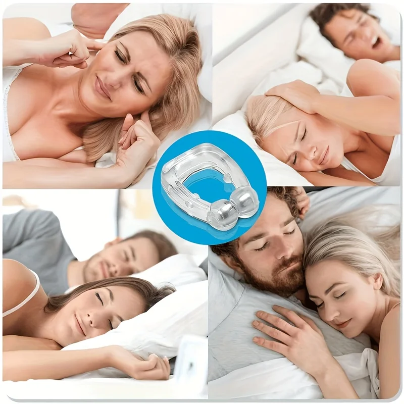 4pcs Silicone  Anti-snoring Nose Clip, Sleep Tray Sleep Aid