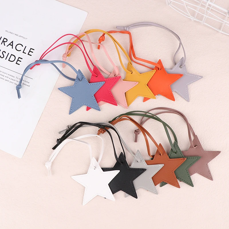 Star PU Leather Tassels Keychain Charms Tassels Five-pointed Star Tassels For Jewelry Making Key Chain DIY Craft Accessories