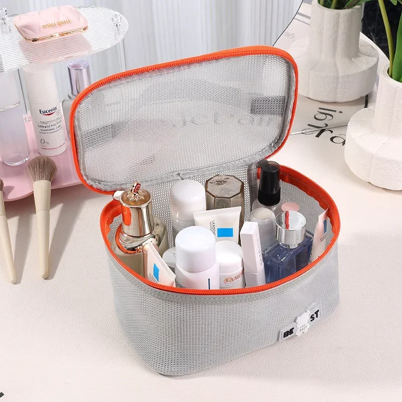 2024 Makeup Bag for Women Travel  Necessary Beauty Brush Tool Storage Cosmetic Case Professional Makeup Box Nail Art Organizer