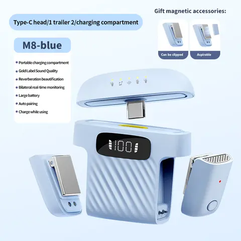 The wireless lapel microphone is compatible with three voice-changing modes: iPhone, iPad, Android, Vlog, and live streaming