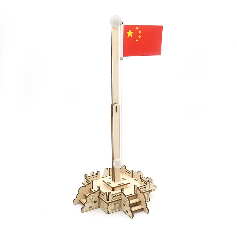 Diy Flag Lift Table Technology Small Production Children's Assembled Toys Science Experiment Model Students Manual Work