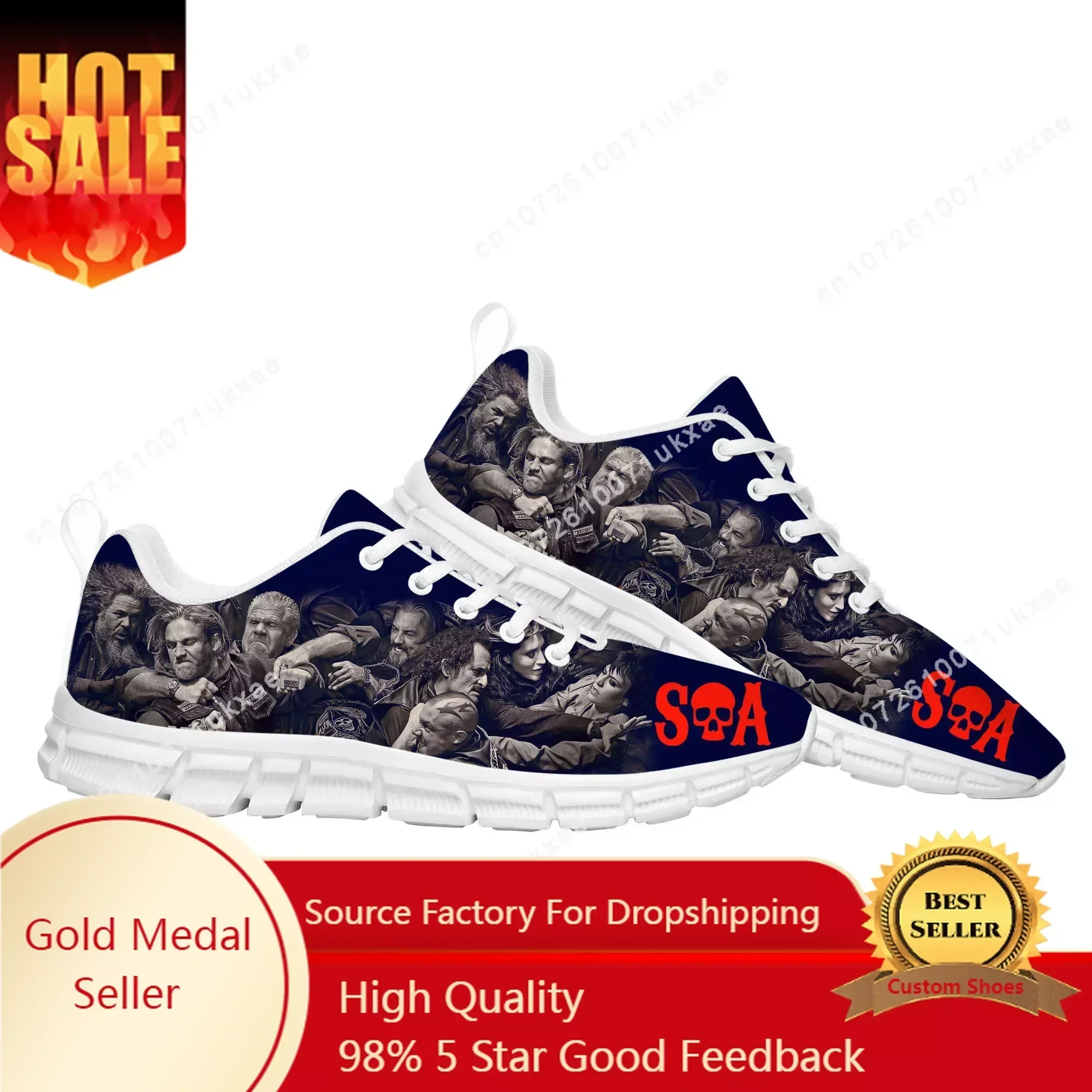 

Sons Of Anarchy SOA Sports Shoes Mens Womens Sneakers Parent Sneaker Couple Custom Shoes