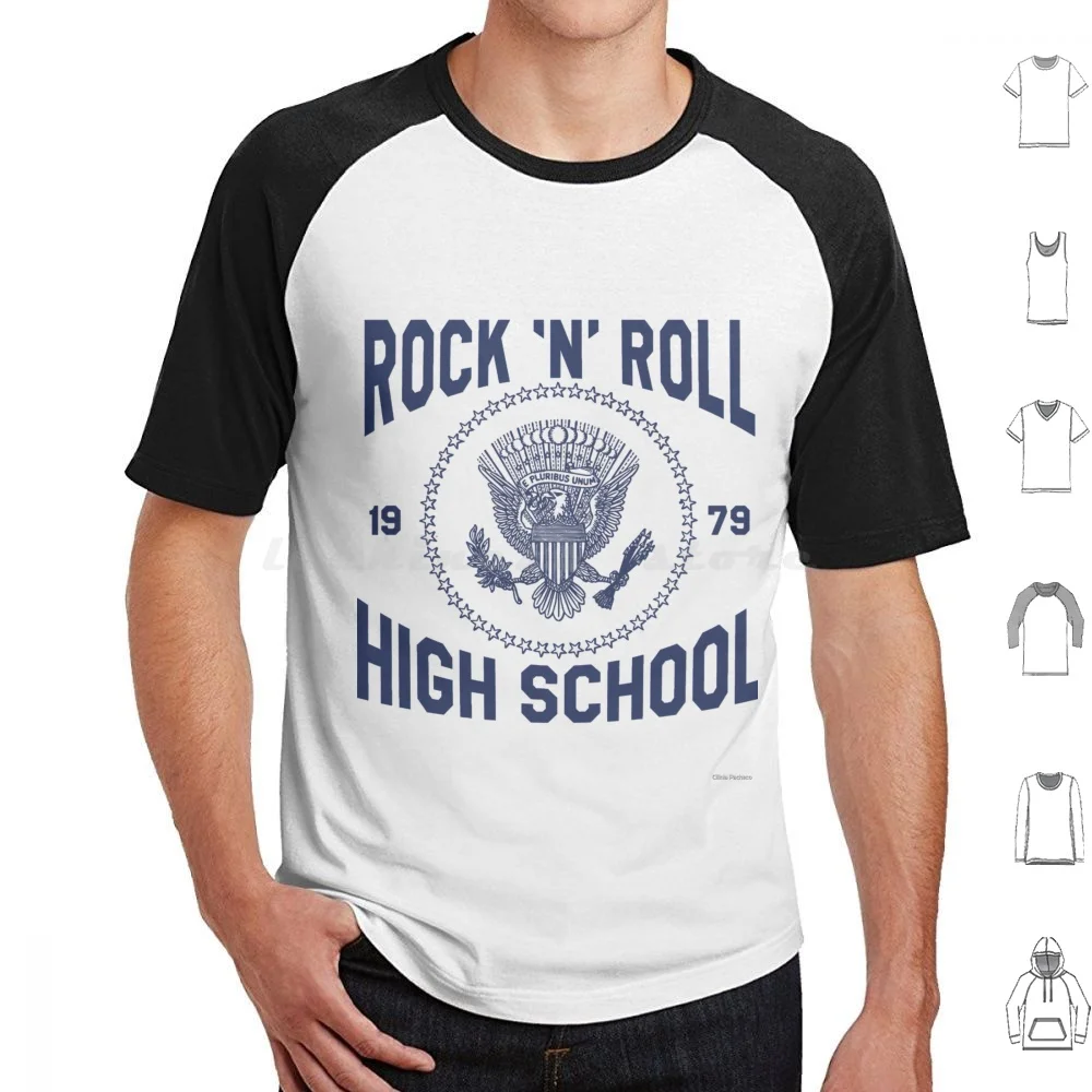 Camiseta Rock And Roll High School-The-1979, talla grande, 100% algodón, Logo Punk de la música, álbum, bandas de calavera musical, banda de gira pesada