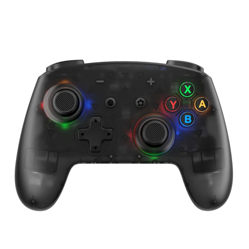 2025 NEW KS46 Pro Transparant Colorful Wireless Bluetooth Controller Joystick Gamepad Somatosensory 6-axis For Nintendo Switch