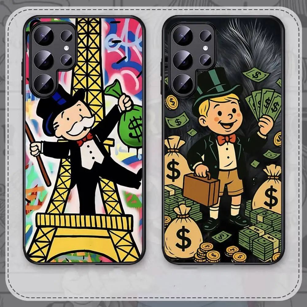 Luxuriöse D-Dollar M-MonopolyS Handyhülle für Samsung S 24 Fe 25 Ultra Plus 20 Lite 21 30 22 23 24 22 Ultra 5G Fundas