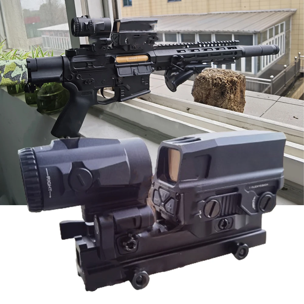 Tactical UH1-2 Second Generation V3XM Scope Set Airsoft Holographic Combination with Side-Flip Quick Release for Hunting Rifle