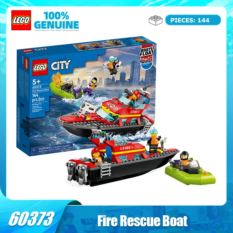 

Серия Lego City 60373 60374 60411, пожарно-спасательный корабль для мальчиков, сборка головоломки, строительные блоки, детские игрушки, рождественские подарки