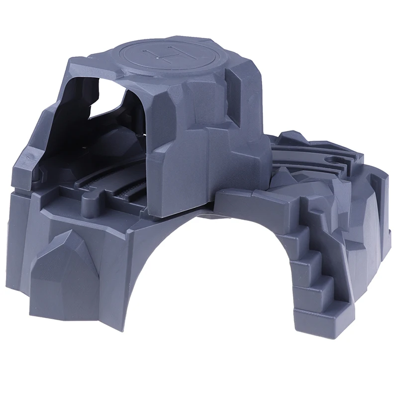 Plastic Grey Double Tunnel Wooden Train Track Accessories For Tunnel Track Train