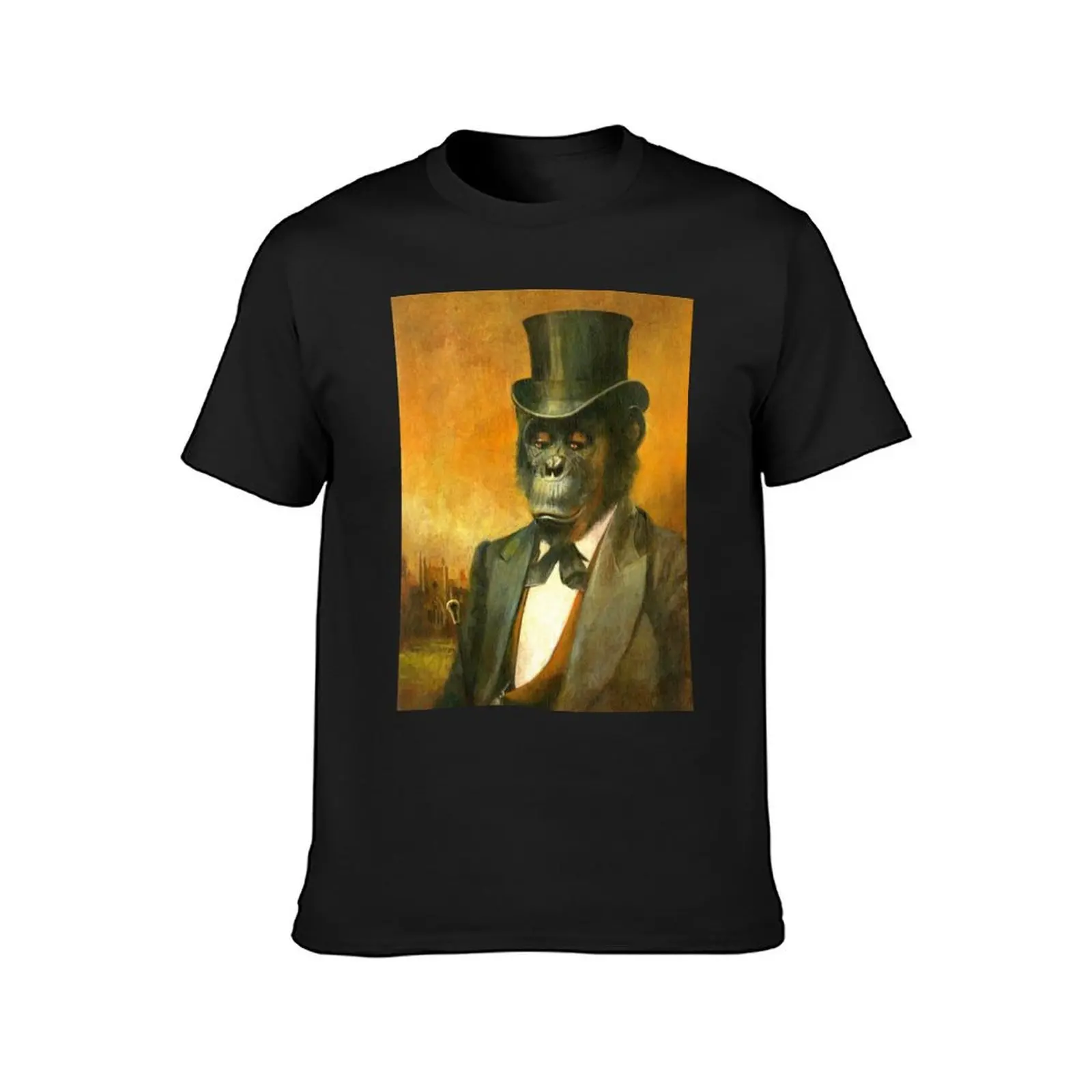 Victorian Gentleman Chimp T-Shirt quick drying summer top summer tops mens t shirts pack