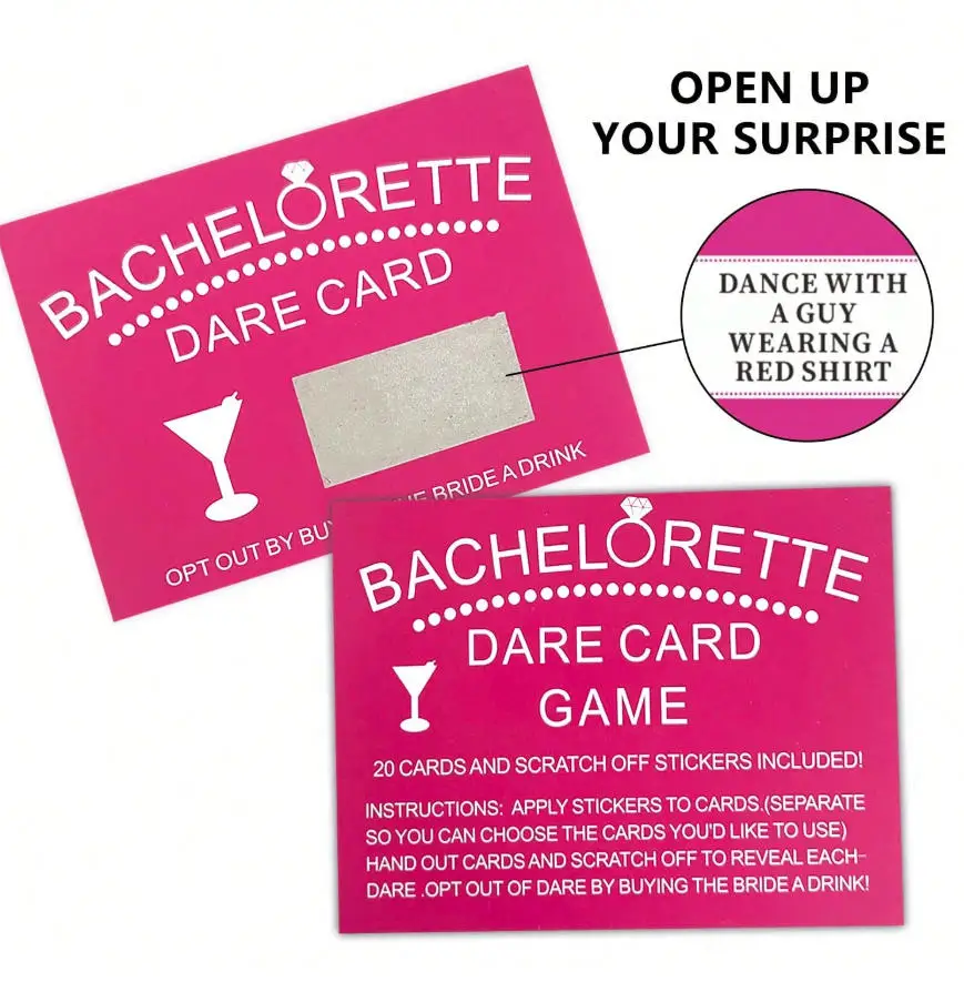 10/20Pcs Bachelorette Party Drinking Games - Drink If Games Scratch Off Cards - Perfect For Night Out Activity, Showers Wedding