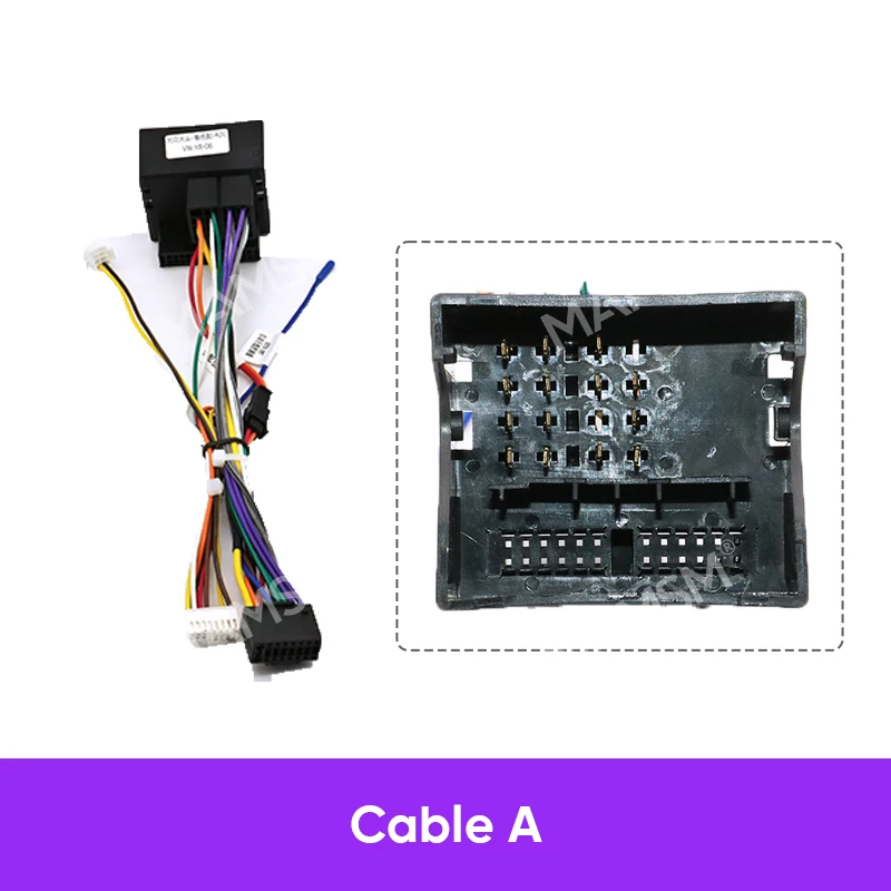 MAMSM For SKODA RAPID SPACEBACK 9INCH Car Radio Frame Fascia Dash Fitting Panel Kit 2DIN Wire Harness Power Cable Adapter Canbus