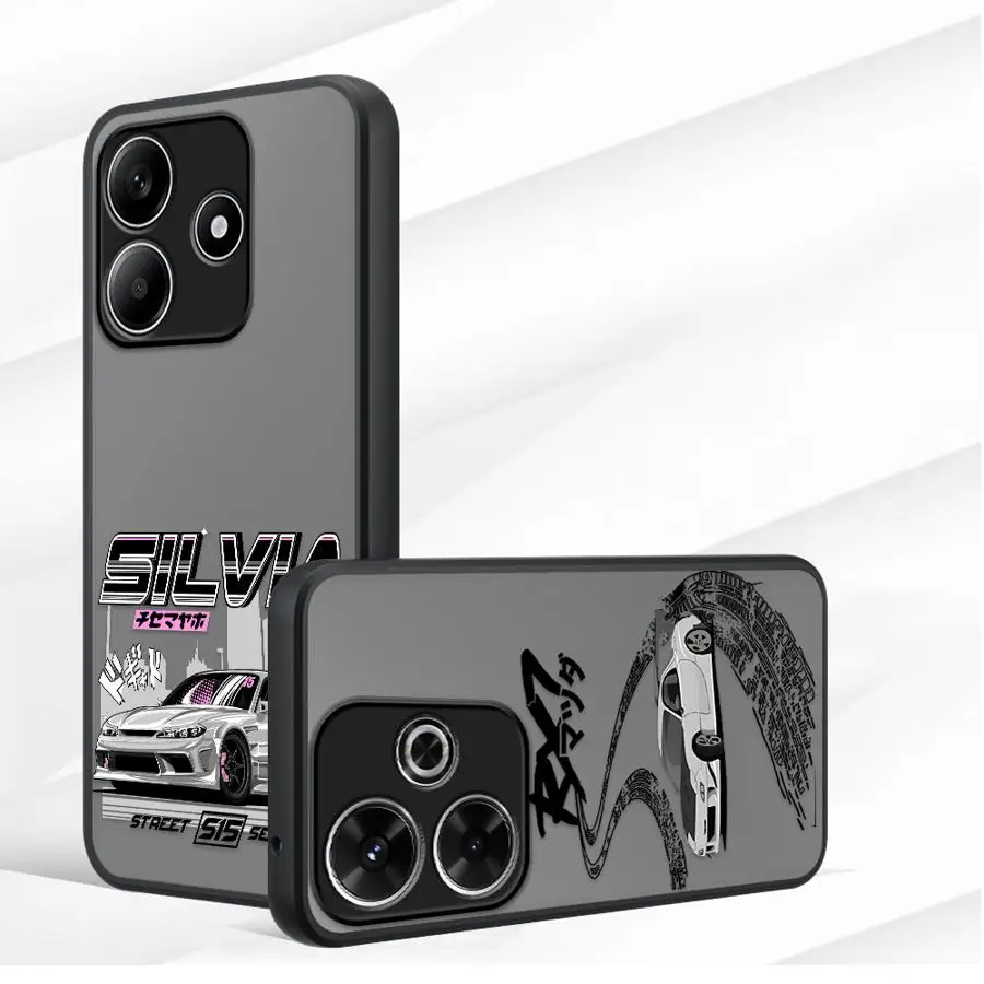 日本のJDMドリフトカー柄スマホケース Xiaomi Redmi Note 10S 11S 12C 12s A4 9 10 11 Pro 13C 13 14 12 Pro Plus A14C 9S対応