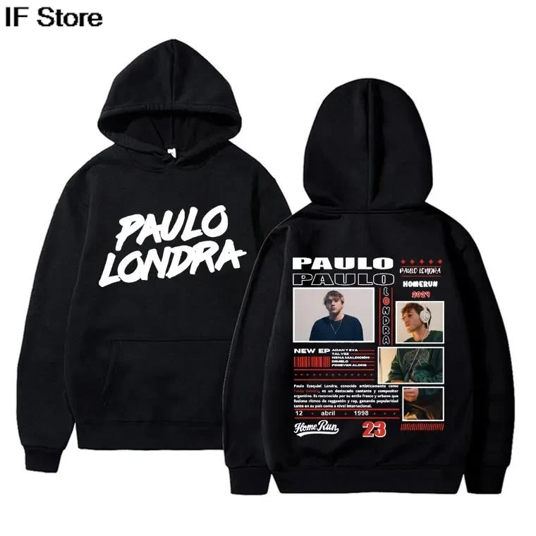 مغني الراب باولو لوندرا هوديي ألبوم الموسيقى Homerun الجرافيك هوديس الخريف الشتاء بلايز الرجال النساء الهيب هوب موضة المتضخم البلوز