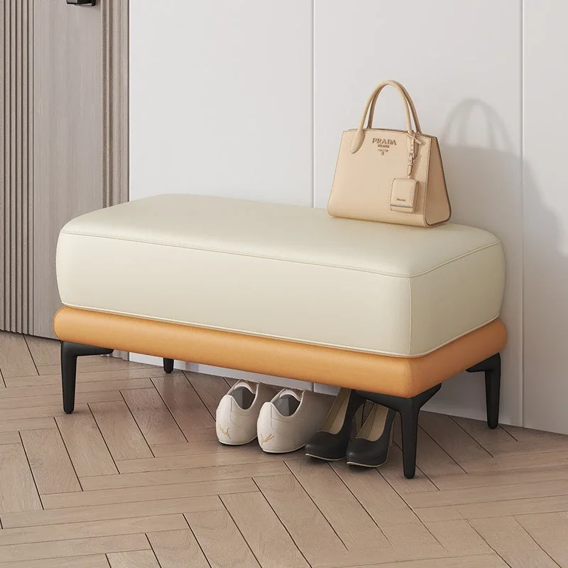 A piece of dropshipping Nordic modern simple solid wood home changing shoe stool home sofa side pouf bedroom bedside stool