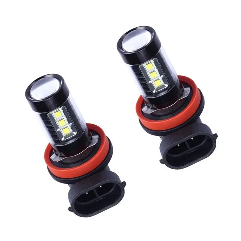 2Pcs H11 16smd Led Fog Lamps Daytime Running Lamp Bulb White Vehicle Running Lamp Automatic LED Light 12V 24V