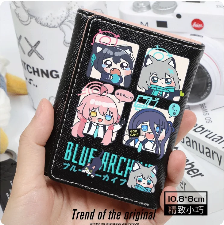 Anime Blue Archive Fashion Wallet PU Purse Card Coin Hasp Money Bag Cosplay Gift B199