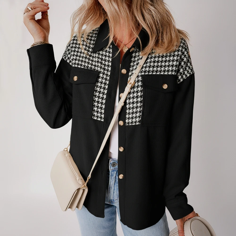 

Свободная посадка, повседневная рубашка с круглым вырезом, весеннее платье, осенняя мода, удобный женский топ, универсальный стиль