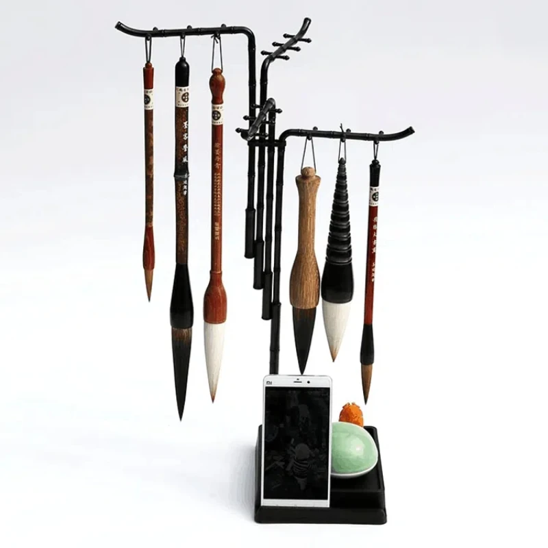 Fashion Design 24 Hanger Multifunctional brushes Holder Calligraphy Brush Holder Traditional Painting Writing Plastic Brush Rack