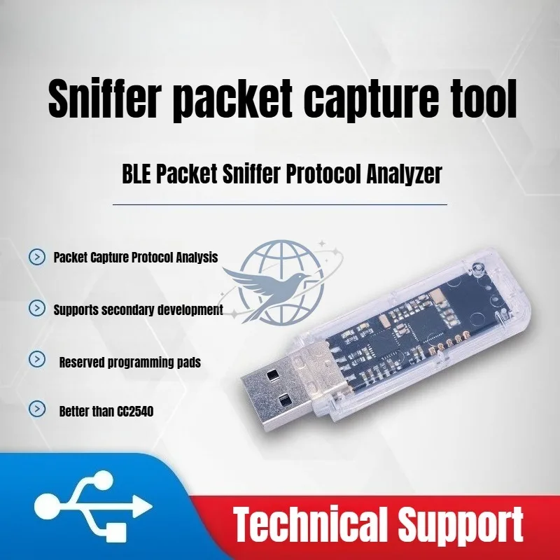 NRF52832 USB Dongle Sniffer Packet Capture Device Bluetooth BLE Protocol Packet Capture Tool Production Testing Host