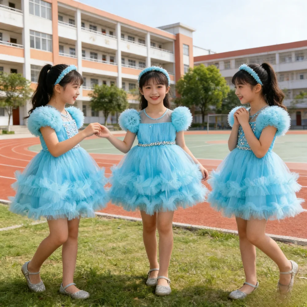 

Праздничное платье-пачка для девочек на первый день рождения, модное платье принцессы с бантом, нарядное платье для торжеств и конкурсов