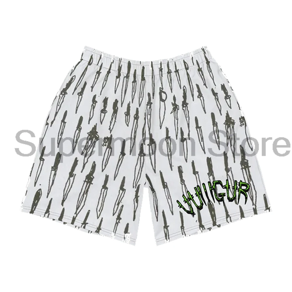 Vulllgur Knife Shorts Trendy Outfits Women Men Streetwear White Short Pants Fashion Beach Pants