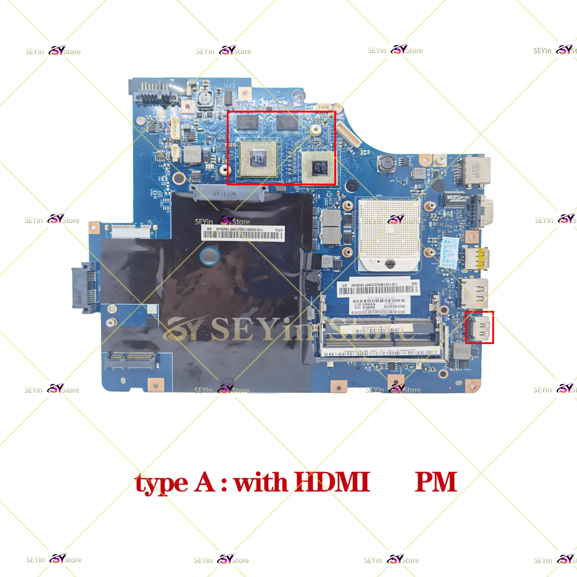 LA-5754P Mainboard For Lenovo IdeaPad Z565 G565 Laptop Motherboard With/NO HDMI HD5470M/HD6470M/UMA Maintherboard