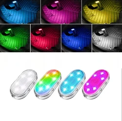 Car Interior Dome Light Finger Touch Sensor Reading Lamp 5V LED Magnetic Attraction Light USB Charge Six Color Car Door Light